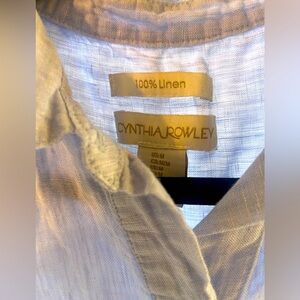 Cynthia Rowley 100% linen shirt